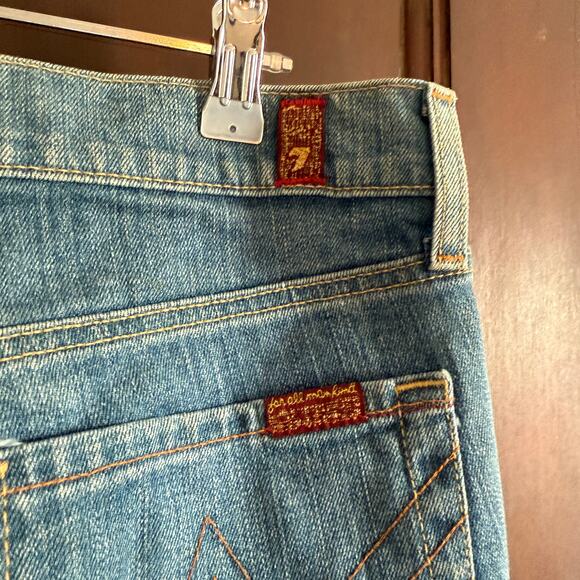 7 FOR ALL MANKIND | Women's Mid Wash A Pocket Boot Cut Jeans | Size 30 - Picture 6 of 10